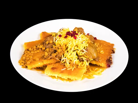 Tahdig with Gheymeh